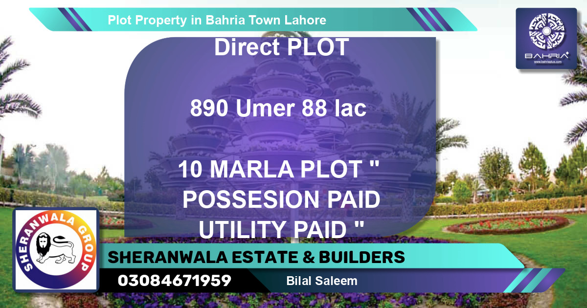 Residential Plot for Sale in Bahria Town, Lahore - (BP-45503)