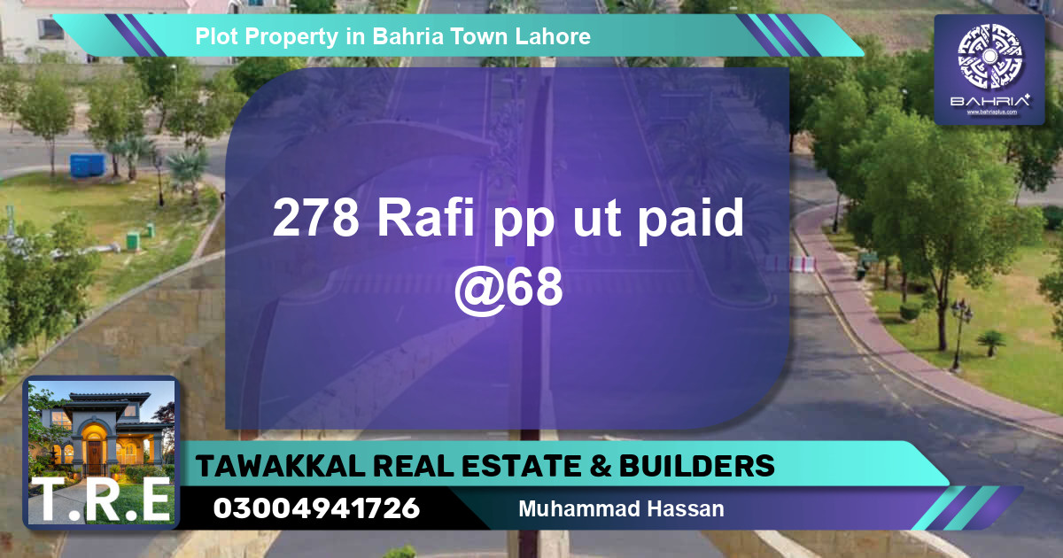 Residential Plot for Sale in Bahria Town, Lahore - (BP-45547)