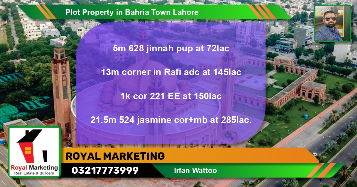 Residential Plot for Sale in Bahria Town, Lahore - (BP-45556)