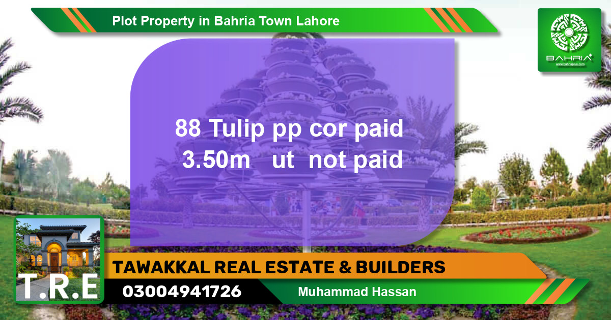 Residential Plot for Sale in Bahria Town, Lahore - (BP-45558)