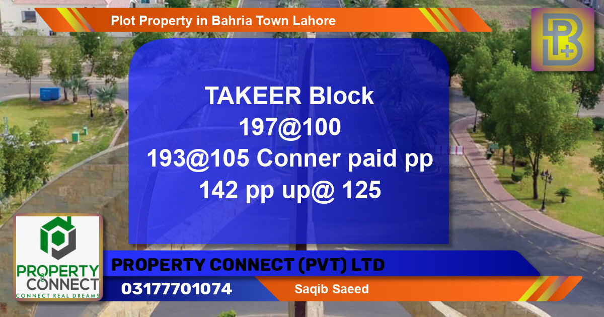 Residential Plot for Sale in Bahria Town, Lahore - (BP-45595)