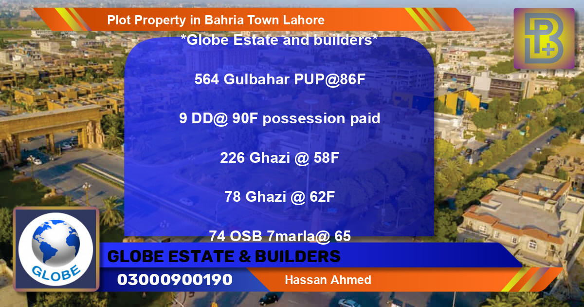 Residential Plot for Sale in Bahria Town, Lahore - (BP-45606)
