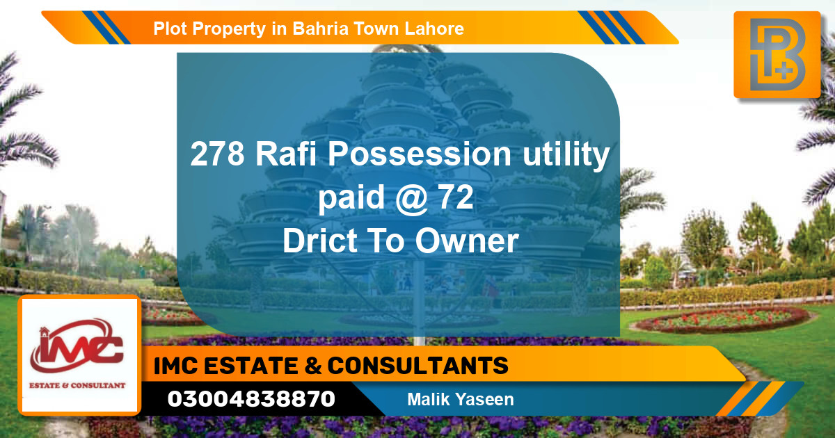 Residential Plot for Sale in Bahria Town, Lahore - (BP-45638)