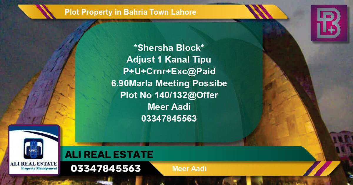 Residential Plot for Sale in Bahria Town, Lahore - (BP-45675)