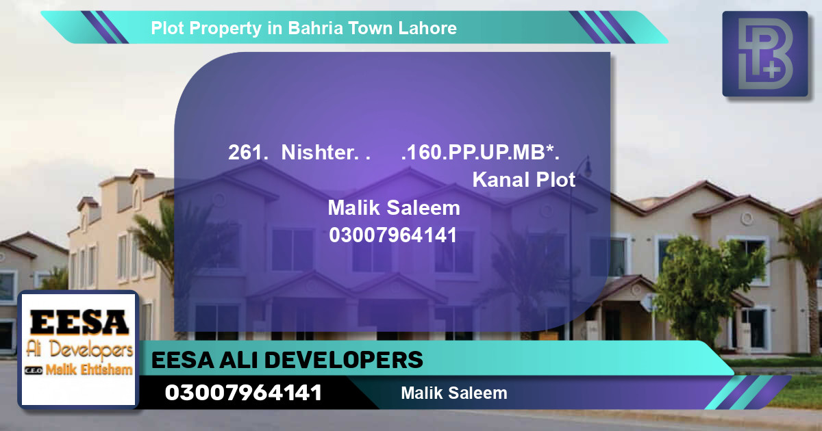 Residential Plot for Sale in Bahria Town, Lahore - (BP-45738)