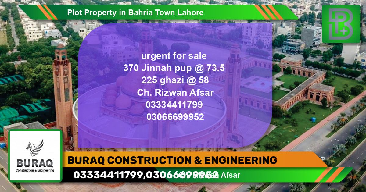 Residential Plot for Sale in Bahria Town, Lahore - (BP-45774)