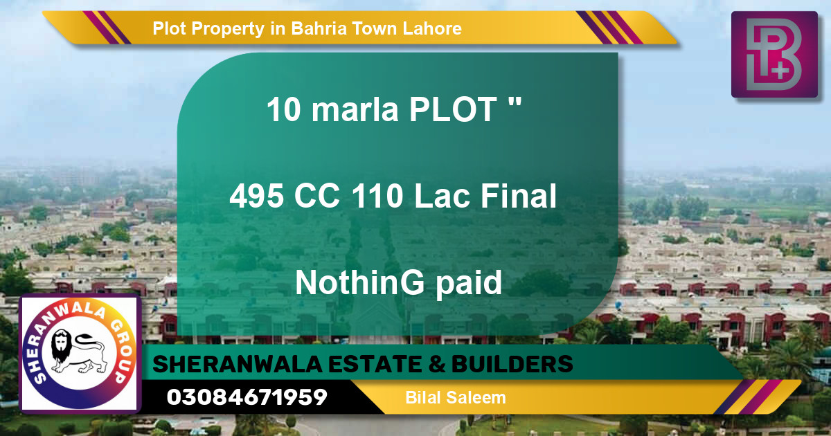 Residential Plot for Sale in Bahria Town, Lahore - (BP-45804)