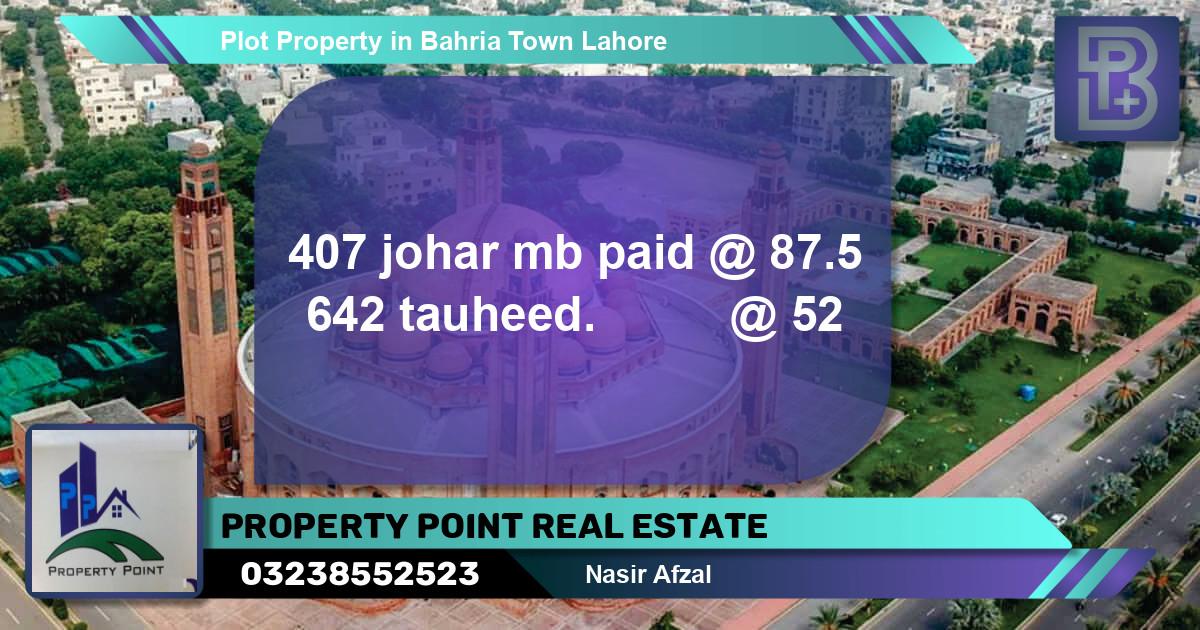 Residential Plot for Sale in Bahria Town, Lahore - (BP-45840)