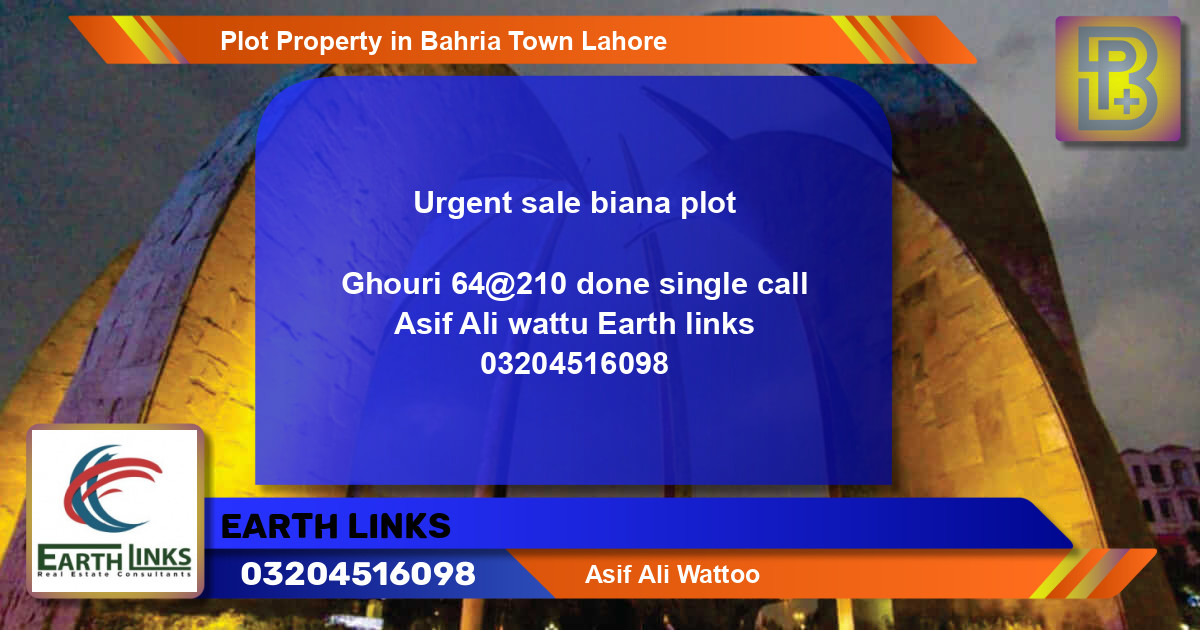 Residential Plot for Sale in Bahria Town, Lahore - (BP-45854)