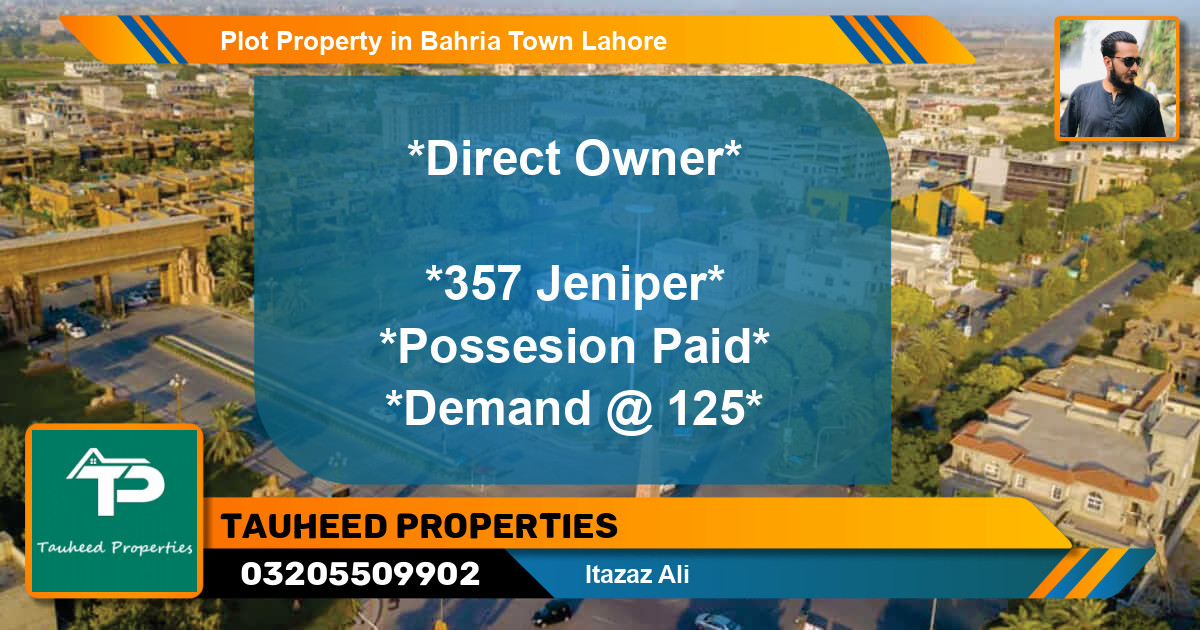 Residential Plot for Sale in Bahria Town, Lahore - (BP-45886)