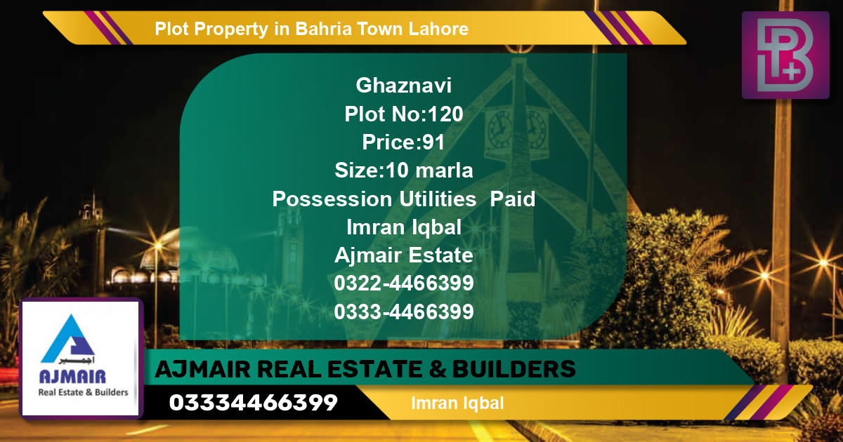 Residential Plot for Sale in Bahria Town, Lahore - (BP-45888)