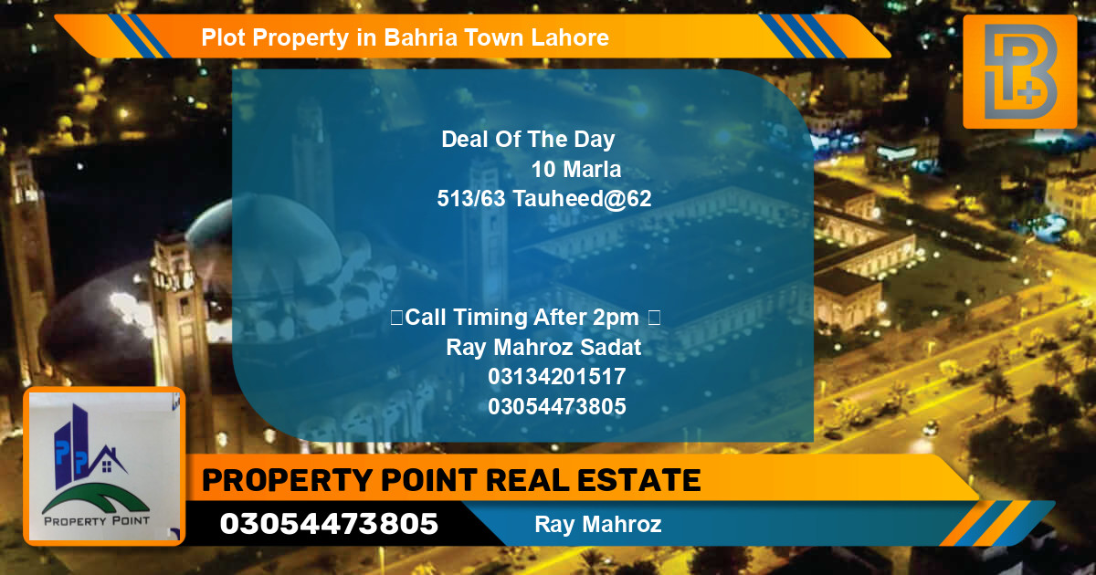 Residential Plot for Sale in Bahria Town, Lahore - (BP-45946)