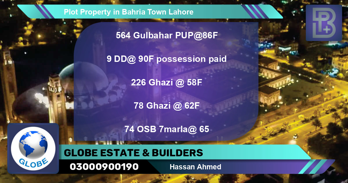 Residential Plot for Sale in Bahria Town, Lahore - (BP-45971)