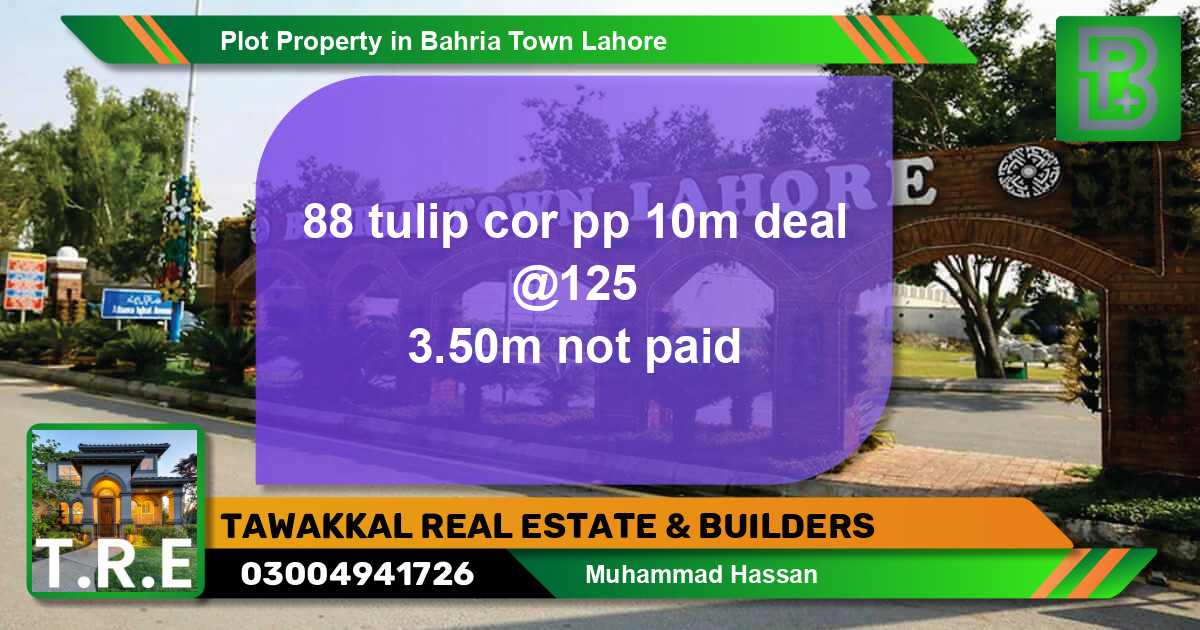 Residential Plot for Sale in Bahria Town, Lahore - (BP-45996)