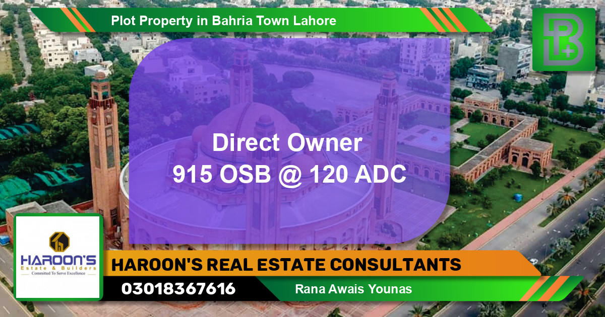 Residential Plot for Sale in Bahria Town, Lahore - (BP-46105)