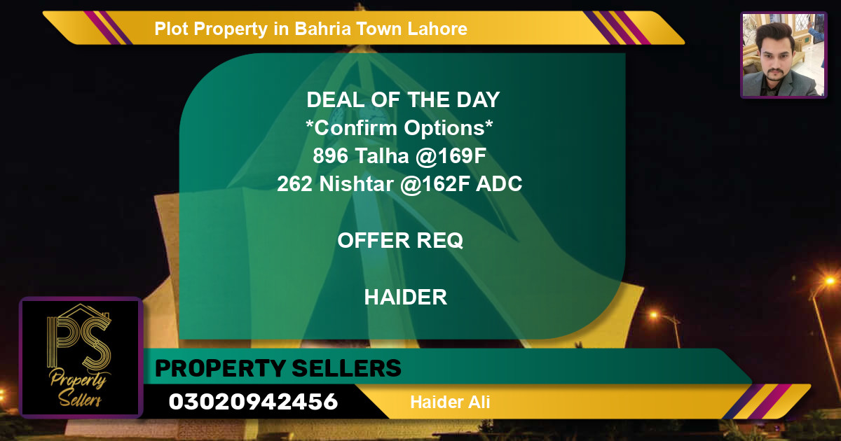 Residential Plot for Sale in Bahria Town, Lahore - (BP-46112)