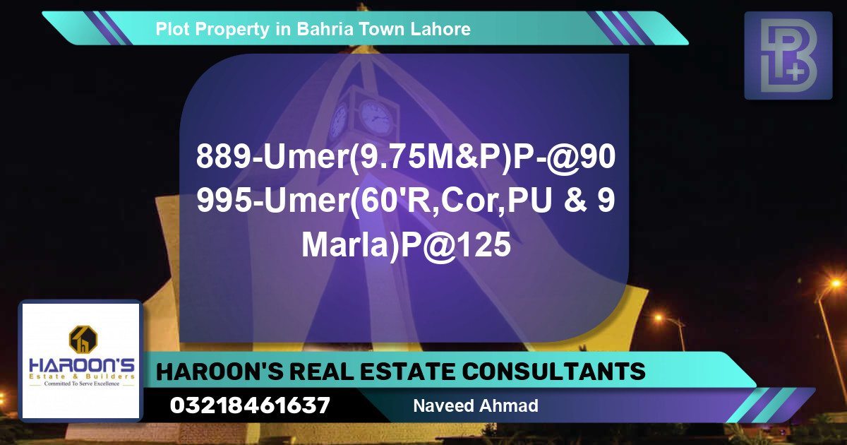 Residential Plot for Sale in Bahria Town, Lahore - (BP-46121)