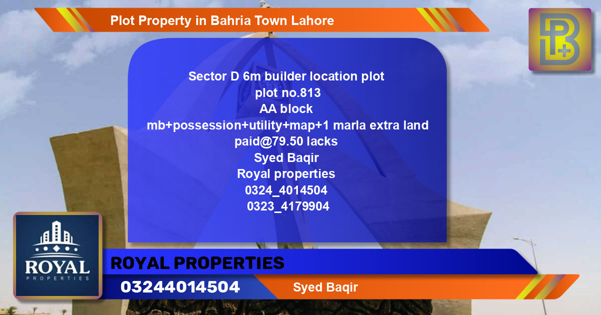 Residential Plot for Sale in Bahria Town, Lahore - (BP-46131)