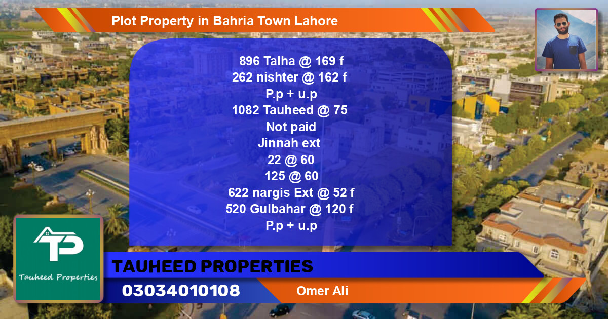 Residential Plot for Sale in Bahria Town, Lahore - (BP-46207)