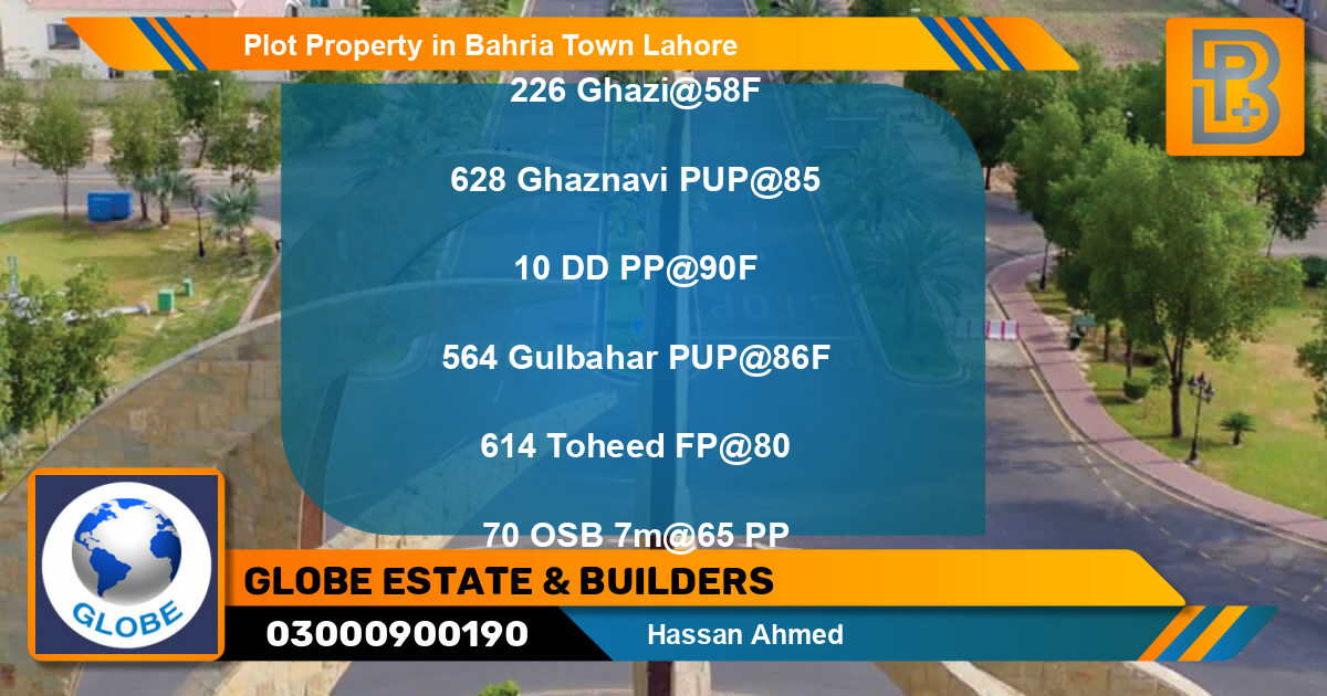 Residential Plot for Sale in Bahria Town, Lahore - (BP-46211)