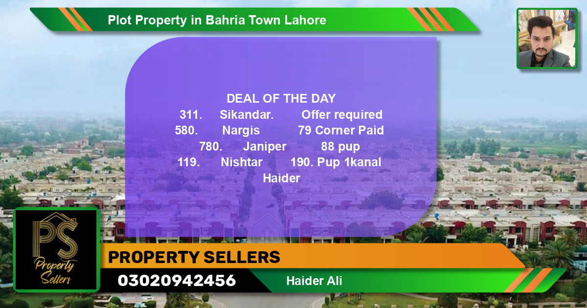 Residential Plot for Sale in Bahria Town, Lahore - (BP-46221)