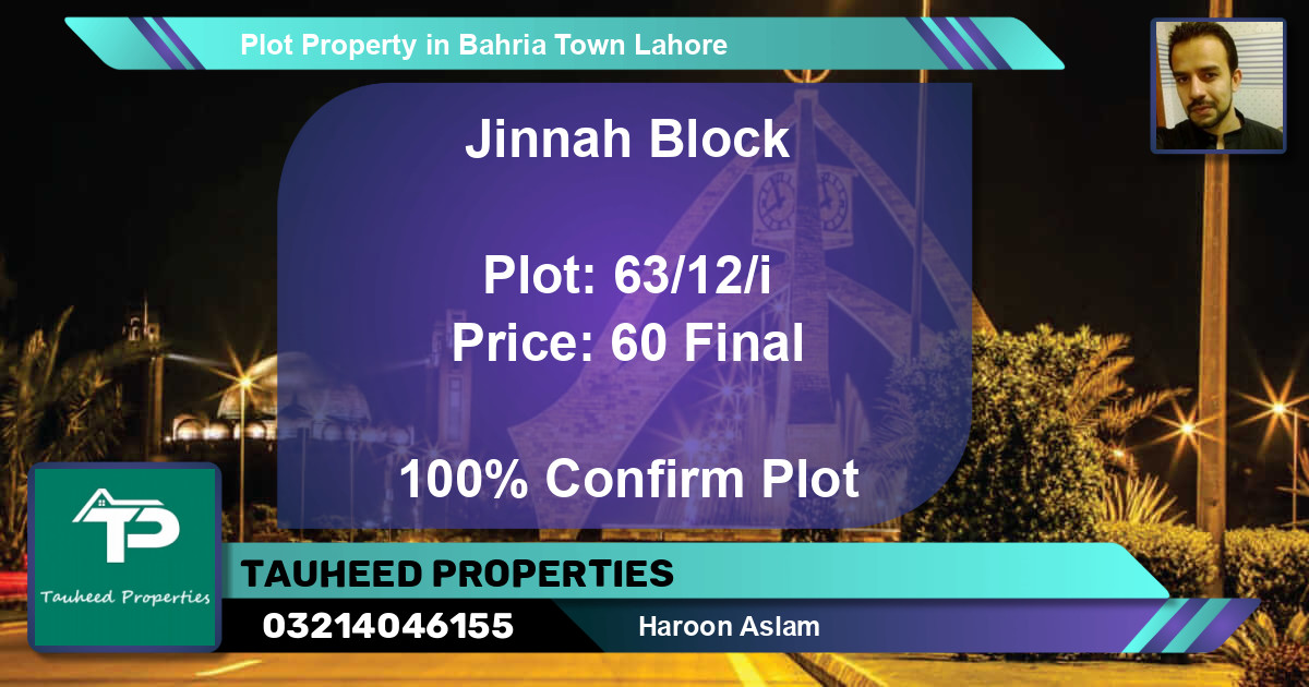 Residential Plot for Sale in Bahria Town, Lahore - (BP-46240)