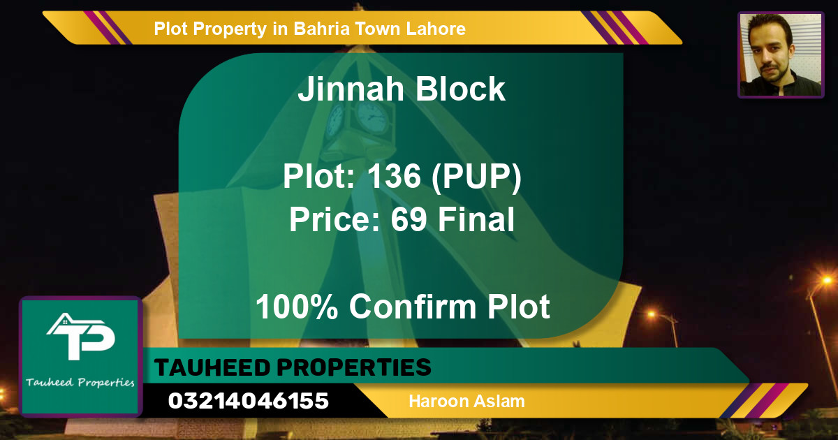 Residential Plot for Sale in Bahria Town, Lahore - (BP-46241)