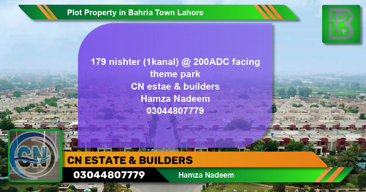 Residential Plot for Sale in Bahria Town, Lahore - (BP-46293)