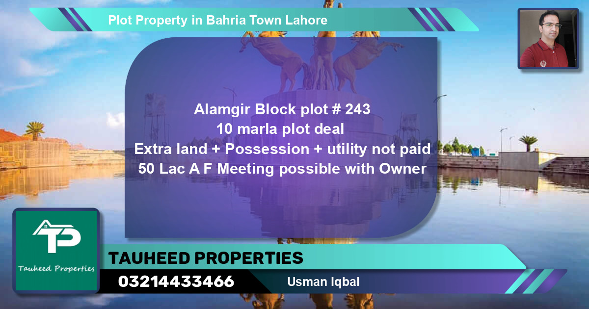 Residential Plot for Sale in Bahria Town, Lahore - (BP-46326)