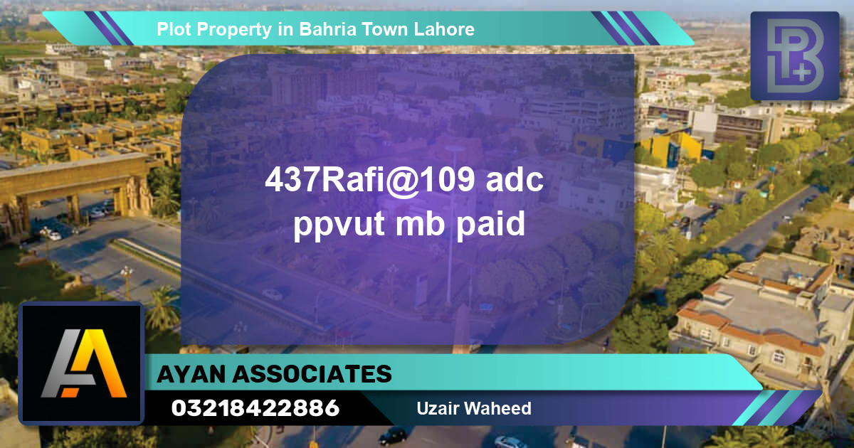 Residential Plot for Sale in Bahria Town, Lahore - (BP-46328)