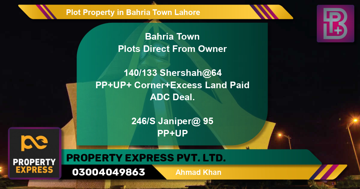 Residential Plot for Sale in Bahria Town, Lahore - (BP-46344)