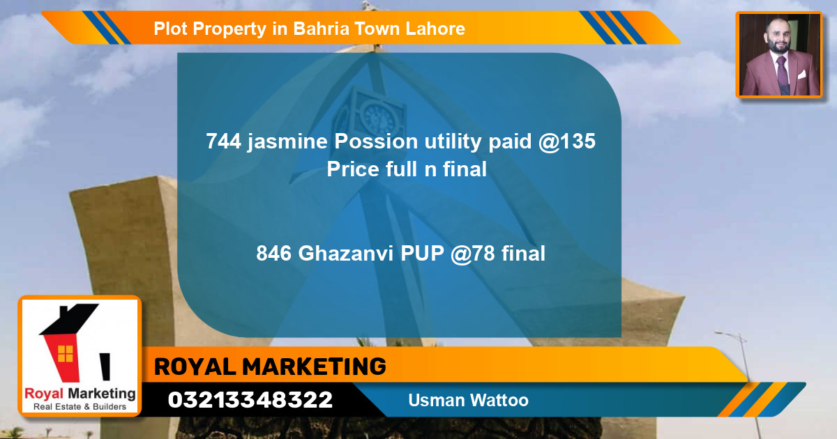 Residential Plot for Sale in Bahria Town, Lahore - (BP-46350)