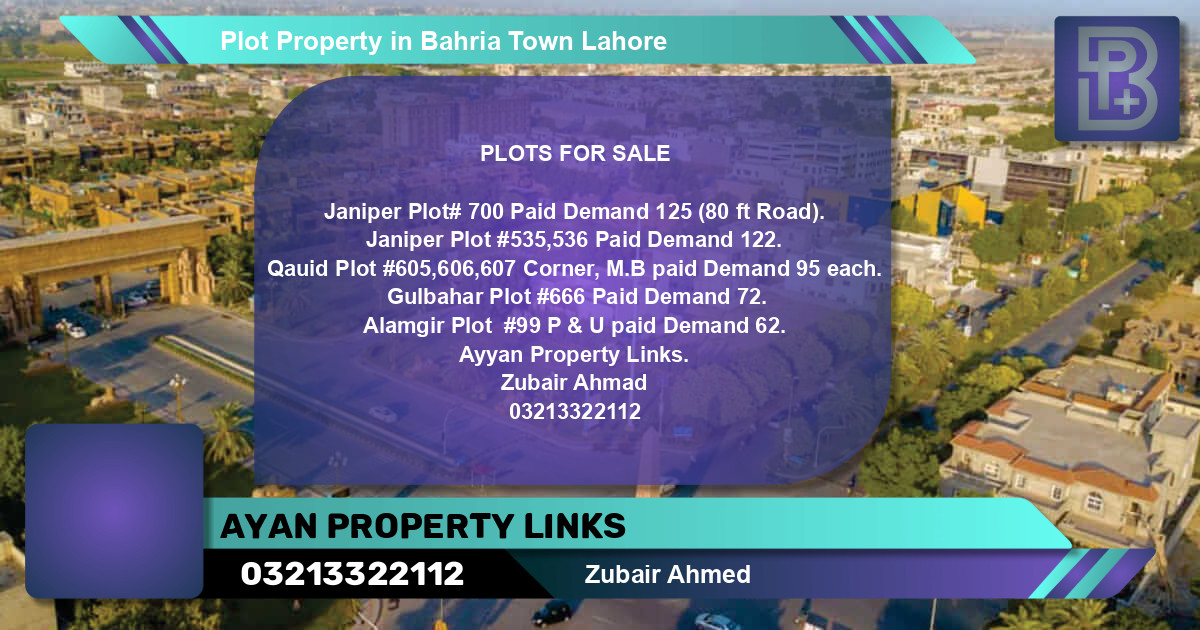 Residential Plot for Sale in Bahria Town, Lahore - (BP-46368)