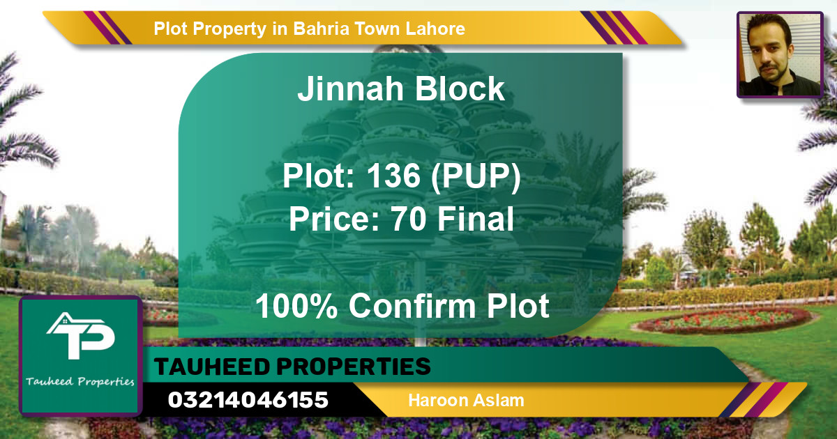 Residential Plot for Sale in Bahria Town, Lahore - (BP-46430)