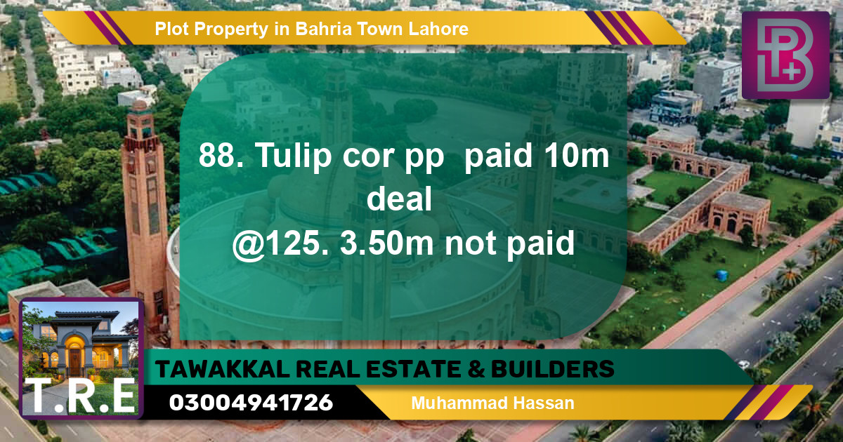 Residential Plot for Sale in Bahria Town, Lahore - (BP-46467)
