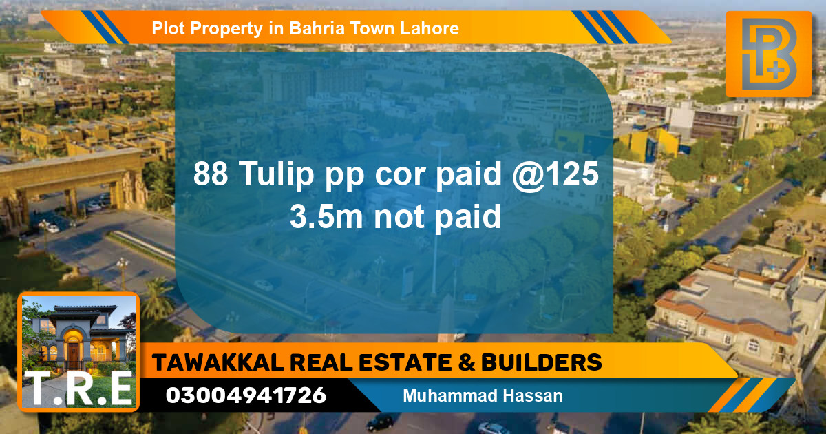 Residential Plot for Sale in Bahria Town, Lahore - (BP-46471)