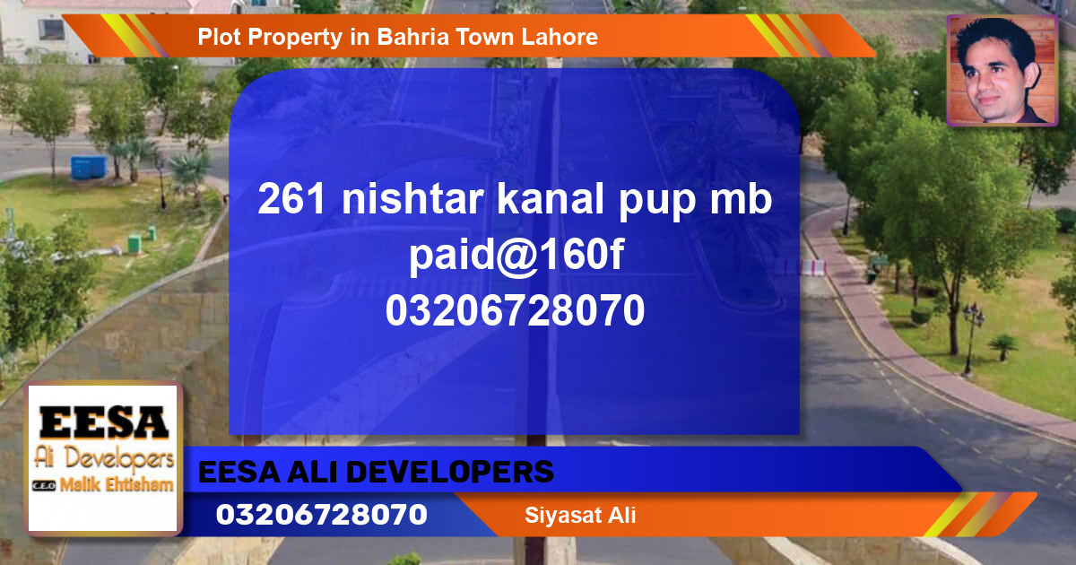 Residential Plot for Sale in Bahria Town, Lahore - (BP-46488)