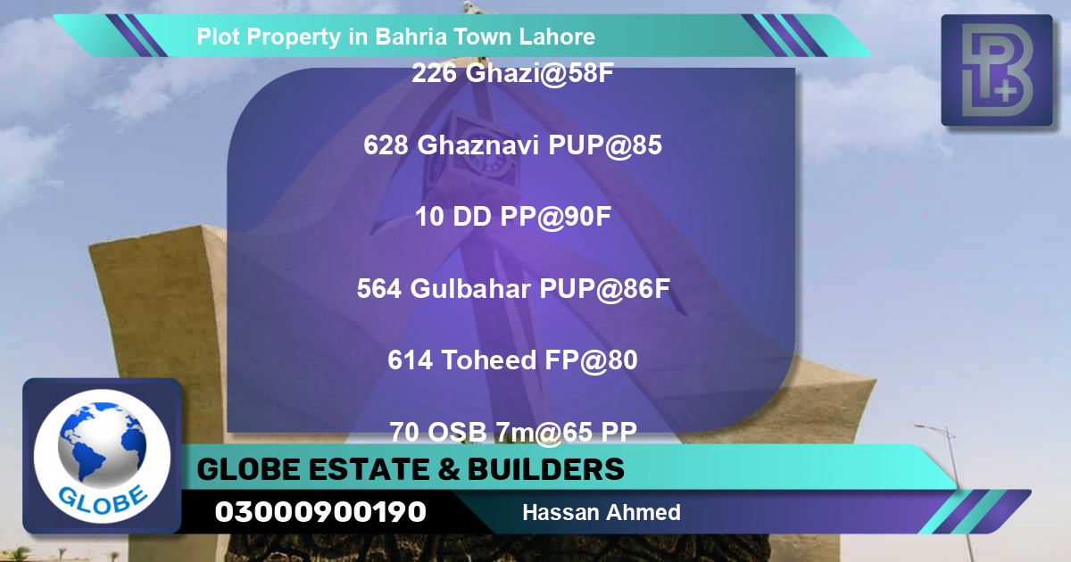 Residential Plot for Sale in Bahria Town, Lahore - (BP-46490)