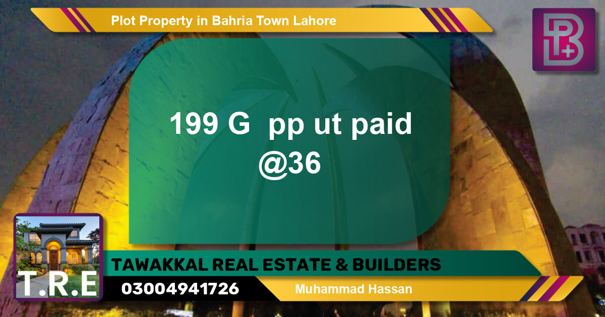 Residential Plot for Sale in Bahria Town, Lahore - (BP-46494)