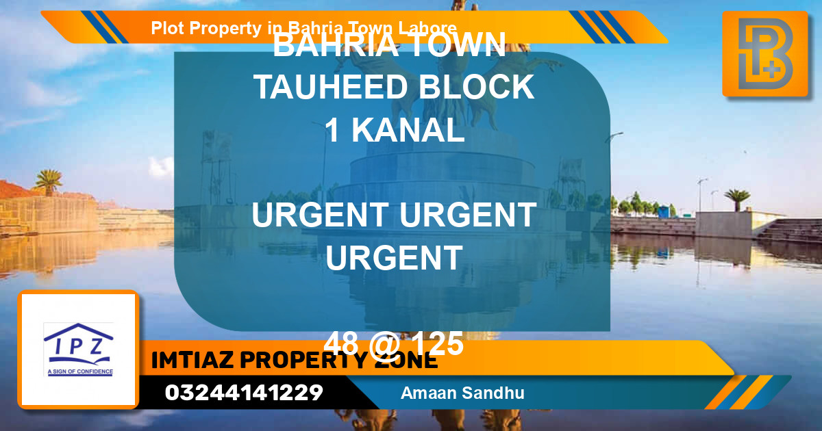Residential Plot for Sale in Bahria Town, Lahore - (BP-46516)