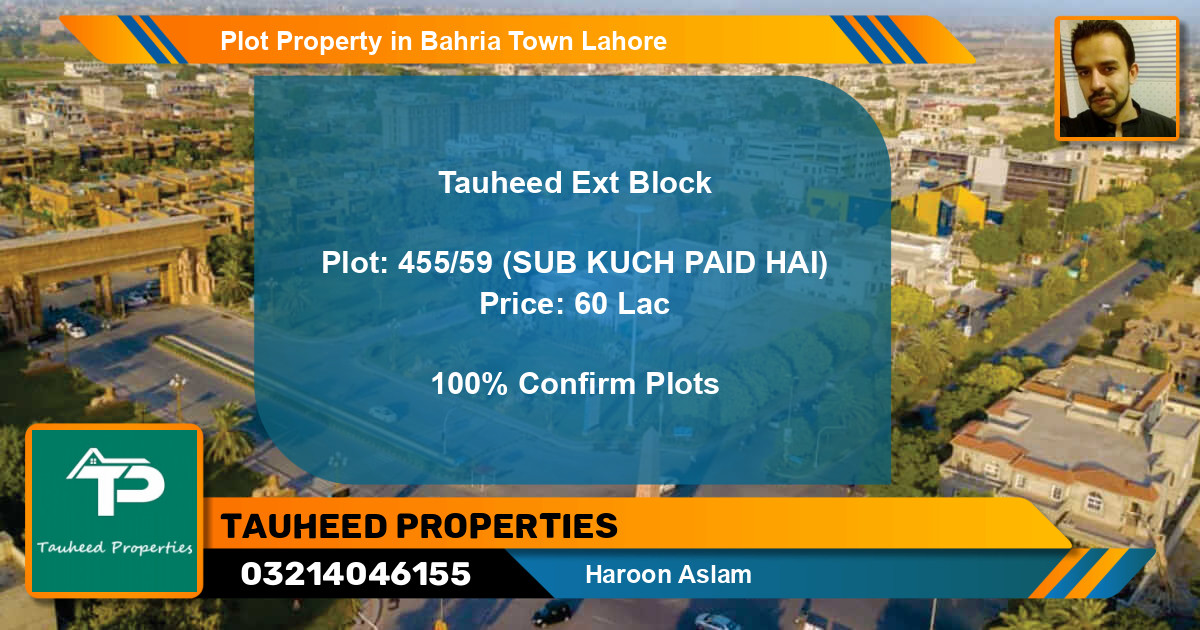 Residential Plot for Sale in Bahria Town, Lahore - (BP-46521)