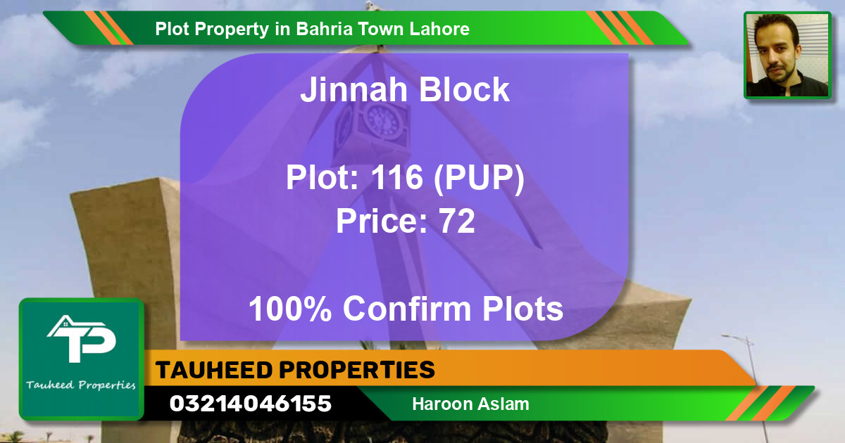 Residential Plot for Sale in Bahria Town, Lahore - (BP-46525)