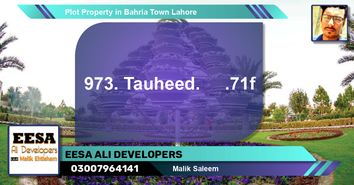 Residential Plot for Sale in Bahria Town, Lahore - (BP-46553)