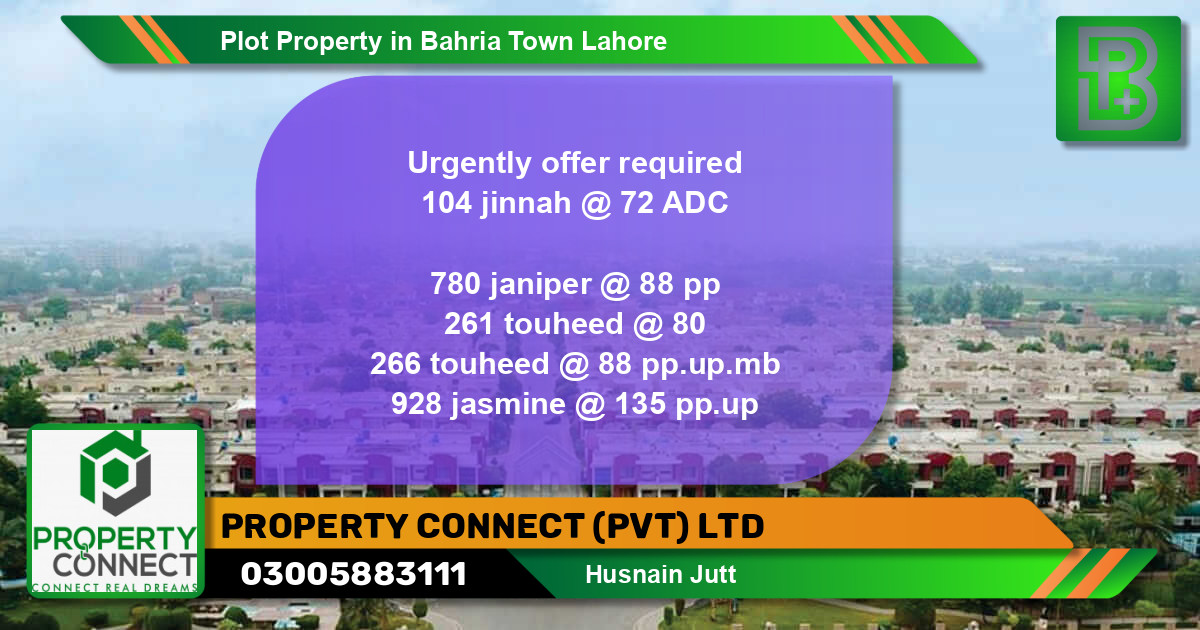 Residential Plot for Sale in Bahria Town, Lahore - (BP-46669)