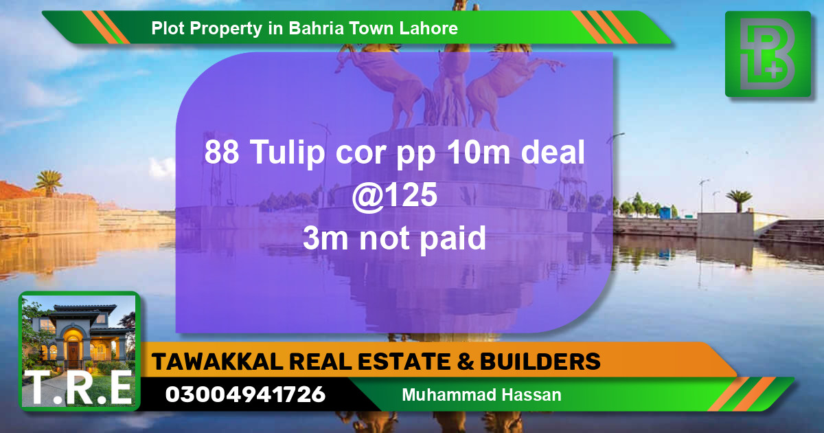 Residential Plot for Sale in Bahria Town, Lahore - (BP-46708)