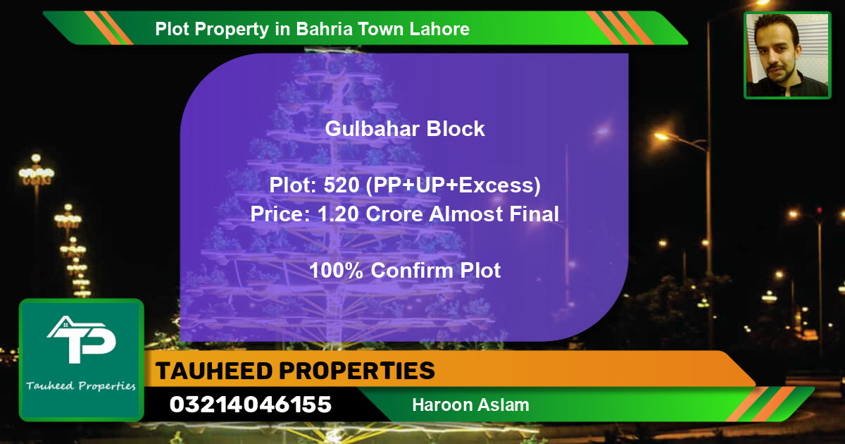Residential Plot for Sale in Bahria Town, Lahore - (BP-46732)