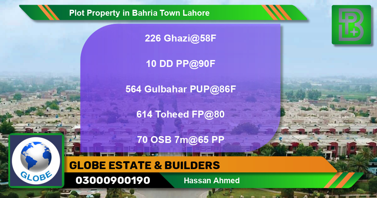 Residential Plot for Sale in Bahria Town, Lahore - (BP-46780)