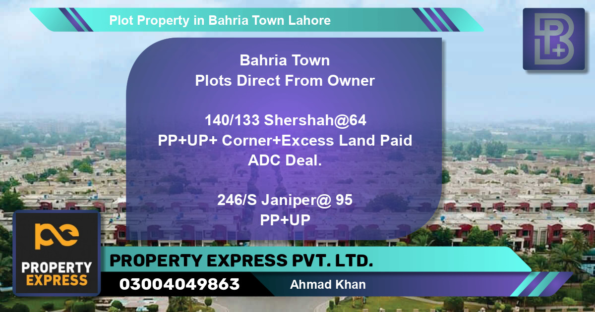Residential Plot for Sale in Bahria Town, Lahore - (BP-46793)