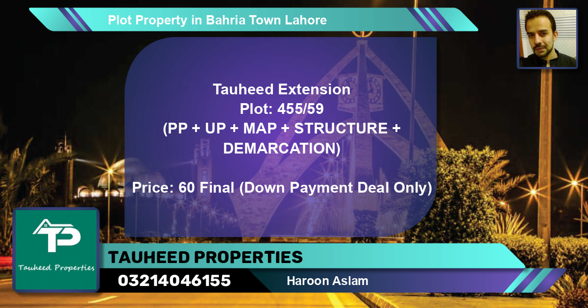 Residential Plot for Sale in Bahria Town, Lahore - (BP-46808)