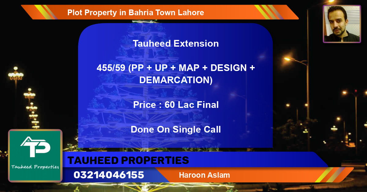Residential Plot for Sale in Bahria Town, Lahore - (BP-46886)